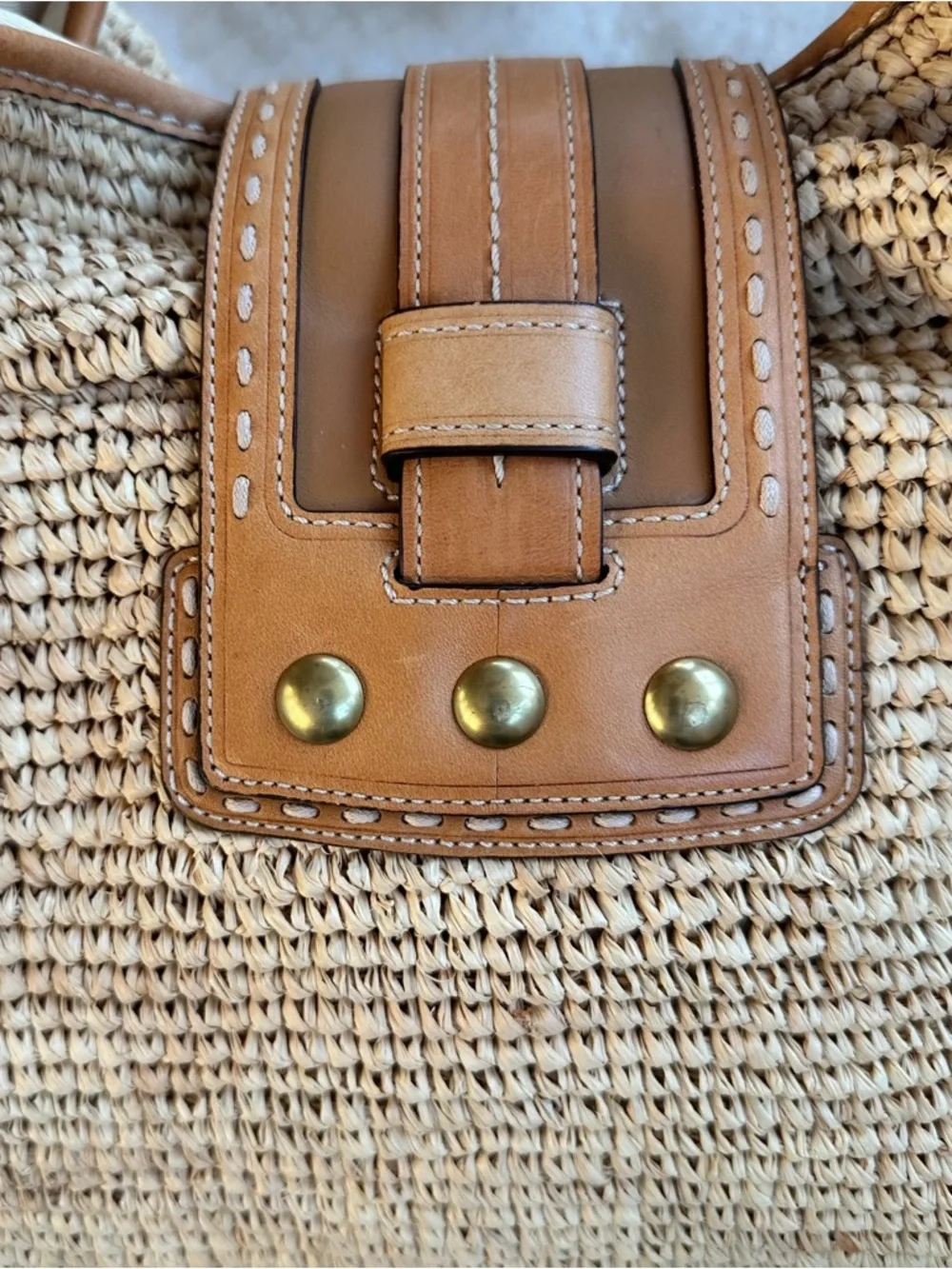 Coach Bleeker Straw Millie XL Tote Bag | F13374 - Picture 11 of 17